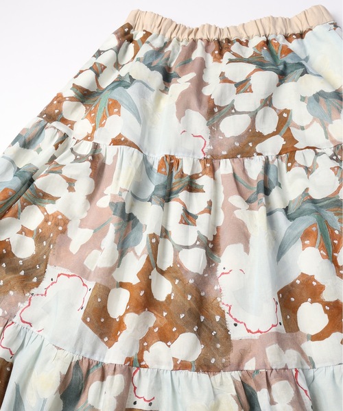 mudoca（ムドカ）の「【彼の憂い】プリントティアードスカート（スカート・レディース・ネイビー/テラコッタ・FREE）」の17枚目の写真