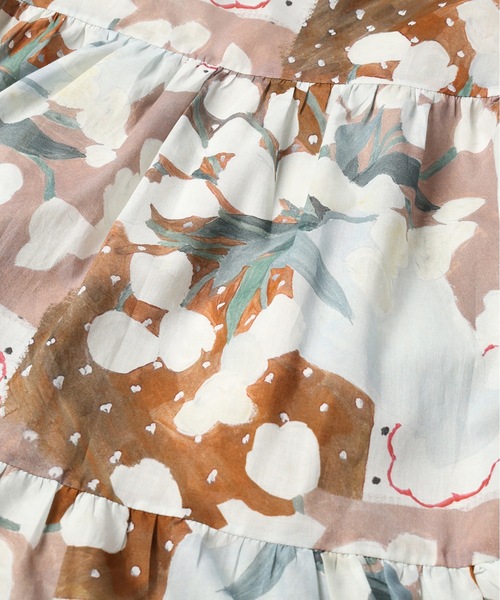 mudoca（ムドカ）の「【彼の憂い】プリントティアードスカート（スカート・レディース・ネイビー/テラコッタ・FREE）」の12枚目の写真