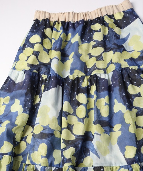 mudoca（ムドカ）の「【彼の憂い】プリントティアードスカート（スカート・レディース・ネイビー/テラコッタ・FREE）」の13枚目の写真