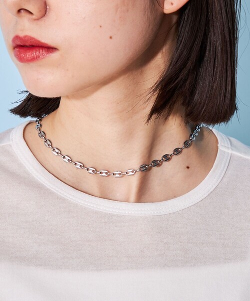 CITEN（シテン）の「＜CITEN＞ステンレス マリンチェーン ネックレス（ネックレス・レディース・ゴールド/シルバー・FREE）」の2枚目の写真