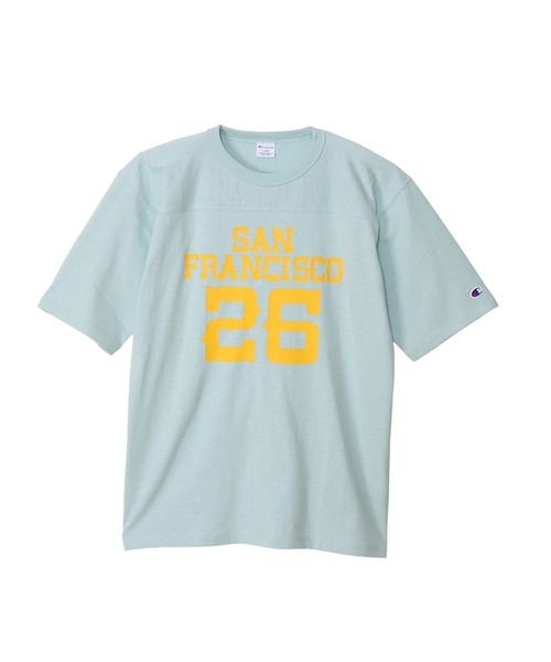 Champion（チャンピオン）の「【Champion/チャンピオン】メンズ キャンパス ショートスリーブフットボールTシャツ（Tシャツ/カットソー・メンズ・ブルー系その他2/ペールイエロー/ホワイト/ライトグレー・MEDIUM/LARGE/X-LARGE）」の4枚目の写真