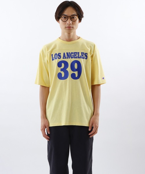 Champion（チャンピオン）の「【Champion/チャンピオン】メンズ キャンパス ショートスリーブフットボールTシャツ（Tシャツ/カットソー・メンズ・ブルー系その他2/ペールイエロー/ホワイト/ライトグレー・MEDIUM/LARGE/X-LARGE）」の14枚目の写真