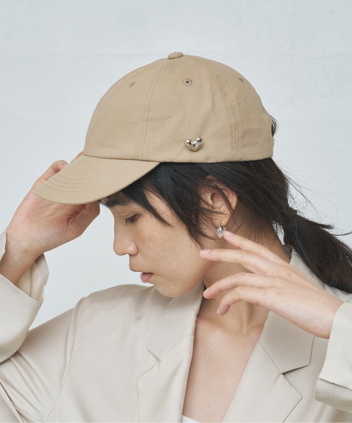 GALLARDAGALANTE（ガリャルダガランテ）の「ハートキャップ（キャップ・レディース・ブラック/ベージュ・FREE）」の6枚目の写真