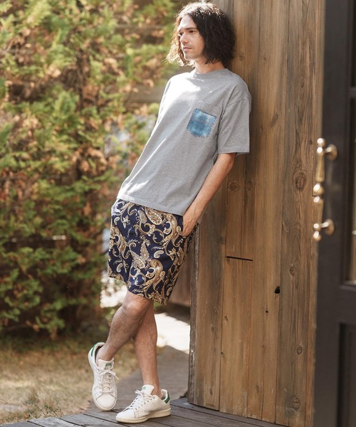 CAMBIO(カンビオ)の「mt8831- フェイクポケットプリントTシャツ(デニム)(Tシャツ/カットソー・メンズ・ネイビー/ホワイト/グレー/ブラック・S/M/L/XL)」の16枚目の写真