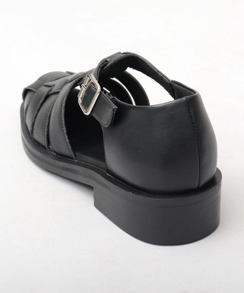 glabella（グラベラ）の「スクエアトゥ ヒールアップ グルカサンダル（サンダル・メンズ・ブラック・S/M/L）」の6枚目の写真