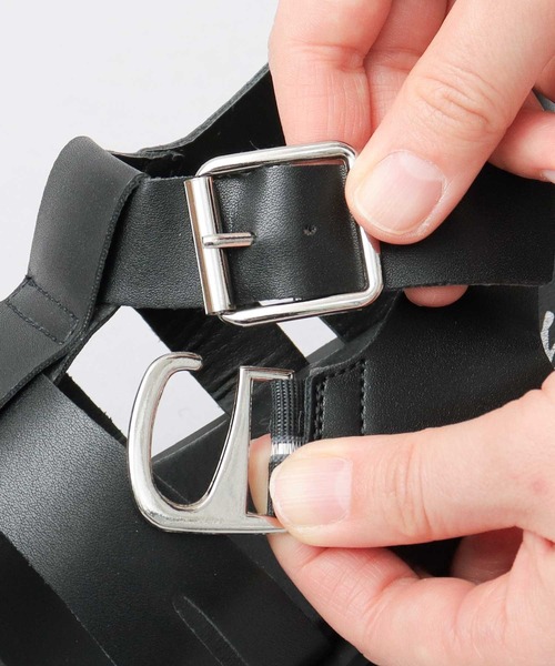 glabella（グラベラ）の「スクエアトゥ ヒールアップ グルカサンダル（サンダル・メンズ・ブラック・S/M/L）」の12枚目の写真