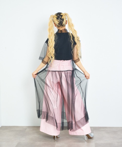 ANNA SUI NYC（アナ スイ エヌ ワイ シー）の「ANNA SUI NYC チュールモックネックドレス（ワンピース・レディース・イエロー/ミント/ピンク/ブラック・FREE）」の9枚目の写真