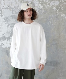 メンズ 天竺ドロップテールロングTシャツ