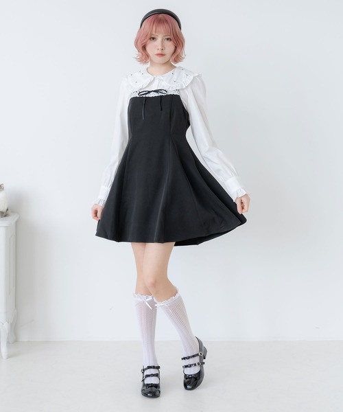 DearMyLoveRose(ディアマイラブローズ)の「レースフリルリボンフレアジャンスカ(スカート・レディース・ブラック/ブルー/グレー・LARGE/MEDIUM/XX-LARGE/X-LARGE)」の21枚目の写真