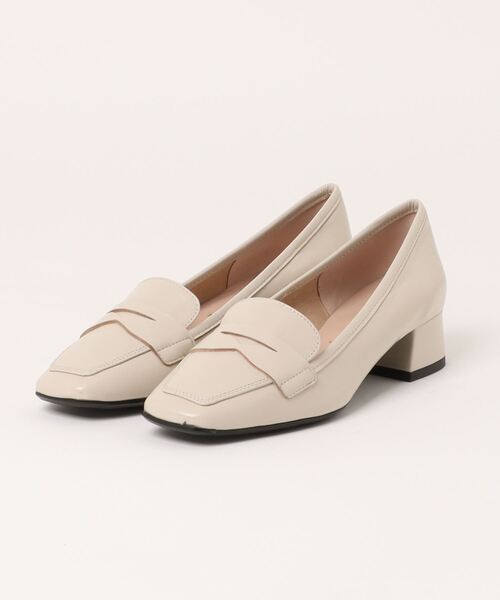 inter-chaussures(インターショシュール)の「【INTER-CHAUSSURES】スクエアトウヒールアップローファー(I41627)(ローファー・レディース・ブラック/ライトベージュ・37/36/35/38/39)」の5枚目の写真