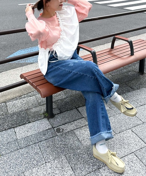 archives（アルシーヴ）の「〈limited〉CURVE DENIM（デニムパンツ・レディース・サックスブルー/ロイヤルブルー・MEDIUM/SMALL）」の6枚目の写真