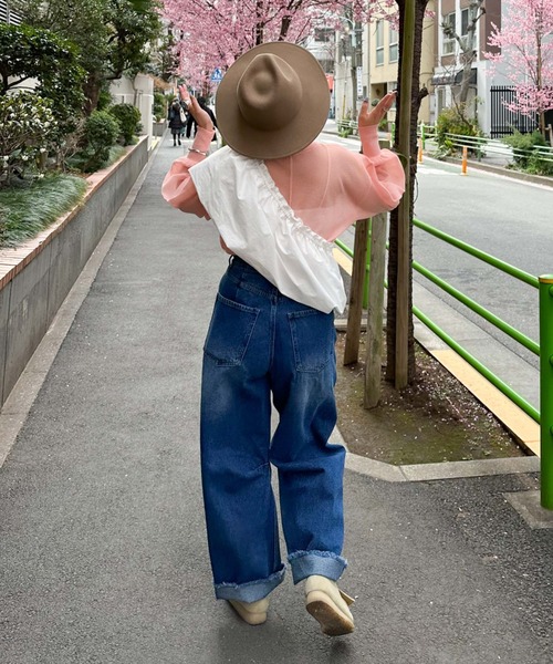 archives（アルシーヴ）の「〈limited〉CURVE DENIM（デニムパンツ・レディース・サックスブルー/ロイヤルブルー・MEDIUM/SMALL）」の8枚目の写真