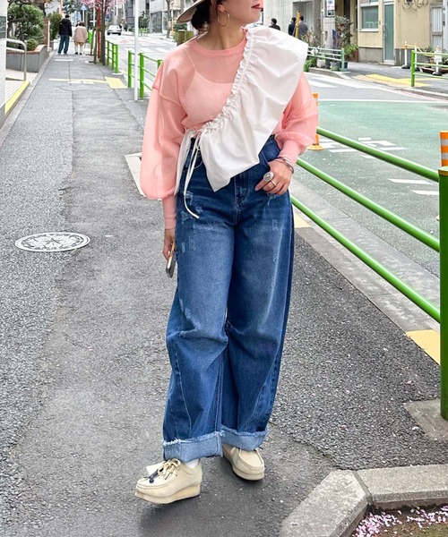 archives（アルシーヴ）の「〈limited〉CURVE DENIM（デニムパンツ・レディース・サックスブルー/ロイヤルブルー・MEDIUM/SMALL）」の7枚目の写真