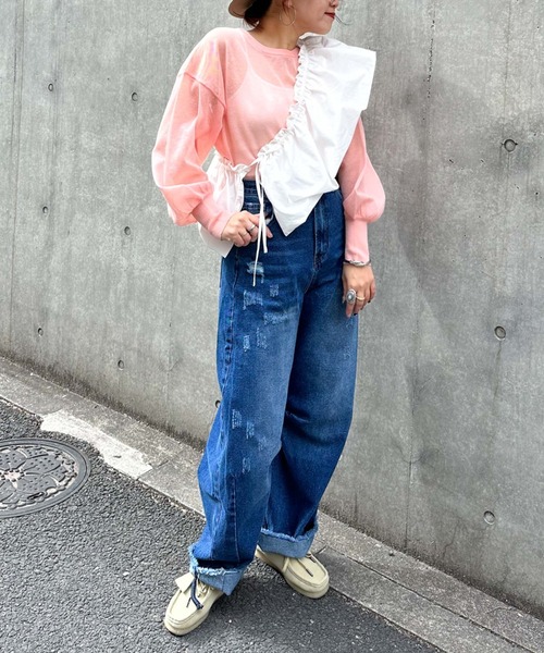 archives（アルシーヴ）の「〈limited〉CURVE DENIM（デニムパンツ・レディース・サックスブルー/ロイヤルブルー・MEDIUM/SMALL）」の9枚目の写真