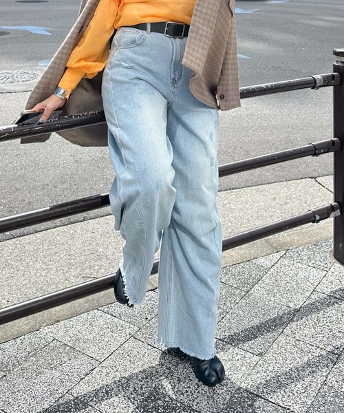 archives（アルシーヴ）の「〈limited〉CURVE DENIM（デニムパンツ・レディース・サックスブルー/ロイヤルブルー・MEDIUM/SMALL）」の19枚目の写真