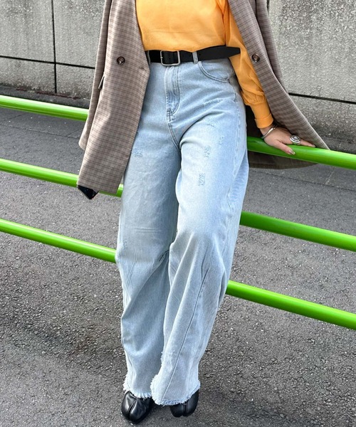 archives（アルシーヴ）の「〈limited〉CURVE DENIM（デニムパンツ・レディース・サックスブルー/ロイヤルブルー・MEDIUM/SMALL）」の21枚目の写真