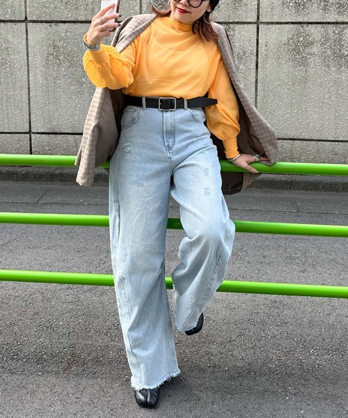 archives（アルシーヴ）の「〈limited〉CURVE DENIM（デニムパンツ・レディース・サックスブルー/ロイヤルブルー・MEDIUM/SMALL）」の20枚目の写真