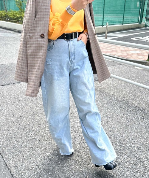 archives（アルシーヴ）の「〈limited〉CURVE DENIM（デニムパンツ・レディース・サックスブルー/ロイヤルブルー・MEDIUM/SMALL）」の11枚目の写真