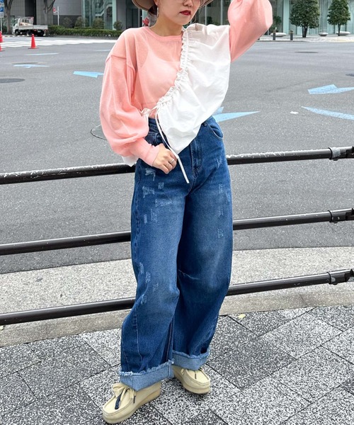 archives（アルシーヴ）の「〈limited〉CURVE DENIM（デニムパンツ・レディース・サックスブルー/ロイヤルブルー・MEDIUM/SMALL）」の12枚目の写真