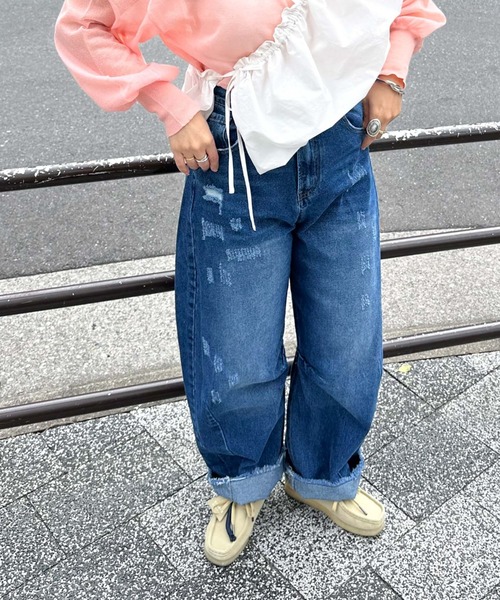 archives（アルシーヴ）の「〈limited〉CURVE DENIM（デニムパンツ・レディース・サックスブルー/ロイヤルブルー・MEDIUM/SMALL）」の15枚目の写真
