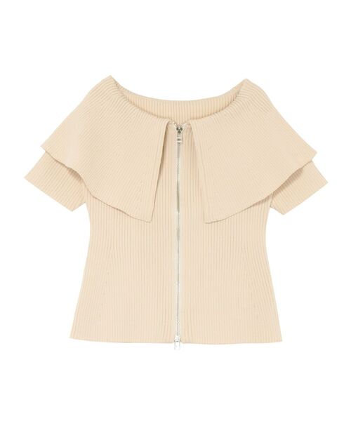 LAGUNAMOON（ラグナムーン）の「ZIPニットプルオーバー（ニット/セーター・レディース・グレー/ブラック/アイボリー・FREE）」の5枚目の写真