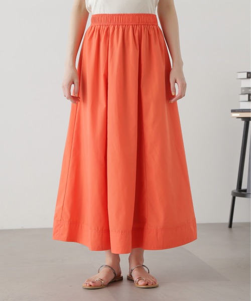 N.（N. Natural Beauty Basic）（エヌエヌナチュラルビューティーベーシック）の「◆ボリュームフレアスカート（スカート・レディース・チャコールグレー/オフホワイト/オレンジ・MEDIUM）」の20枚目の写真