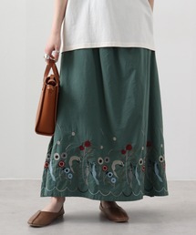EMAGO きつね裾刺繍スカート