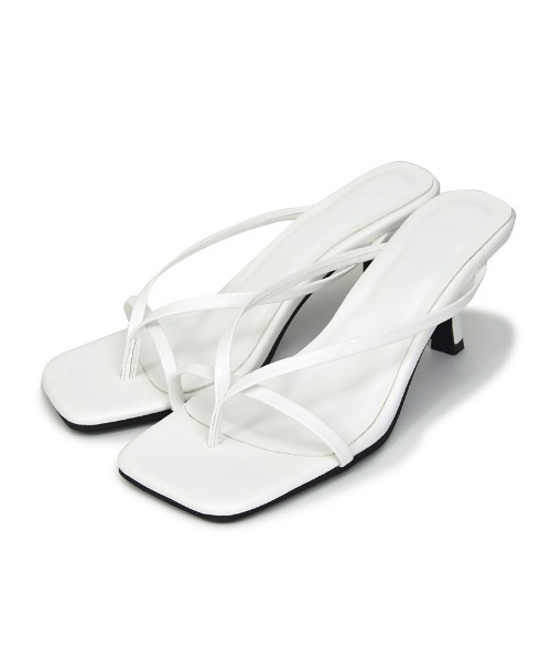 Re:EDIT（リエディ）の「[大きいサイズ有]細ストラップスクエアトゥトングサンダル（サンダル・レディース・ブラック/シルバー/ホワイト/ゴールド・SMALL/MEDIUM/LARGE/X-LARGE/XX-LARGE）」の15枚目の写真