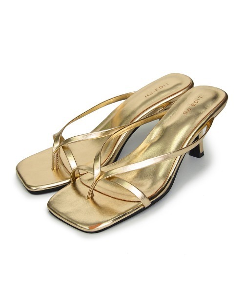 Re:EDIT（リエディ）の「[大きいサイズ有]細ストラップスクエアトゥトングサンダル（サンダル・レディース・ブラック/シルバー/ホワイト/ゴールド・SMALL/MEDIUM/LARGE/X-LARGE/XX-LARGE）」の16枚目の写真