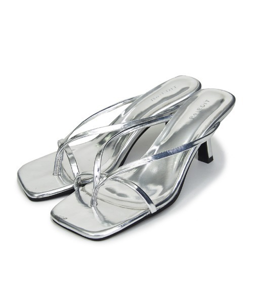 Re:EDIT（リエディ）の「[大きいサイズ有]細ストラップスクエアトゥトングサンダル（サンダル・レディース・ブラック/シルバー/ホワイト/ゴールド・SMALL/MEDIUM/LARGE/X-LARGE/XX-LARGE）」の17枚目の写真