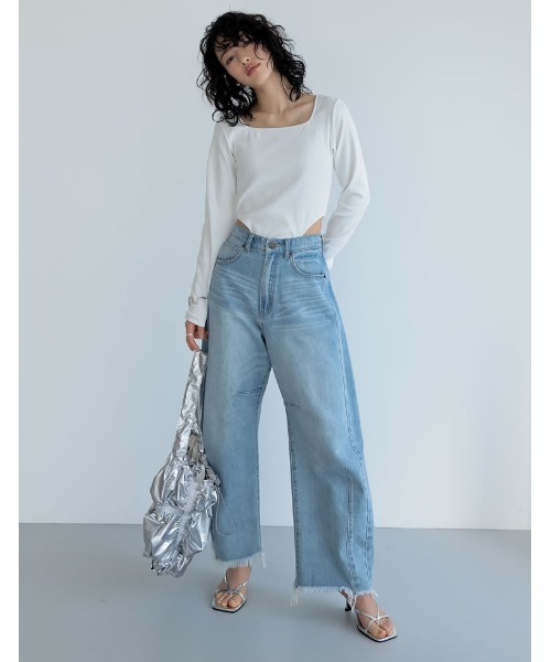 Re:EDIT（リエディ）の「[大きいサイズ有]細ストラップスクエアトゥトングサンダル（サンダル・レディース・ブラック/シルバー/ホワイト/ゴールド・SMALL/MEDIUM/LARGE/X-LARGE/XX-LARGE）」の8枚目の写真