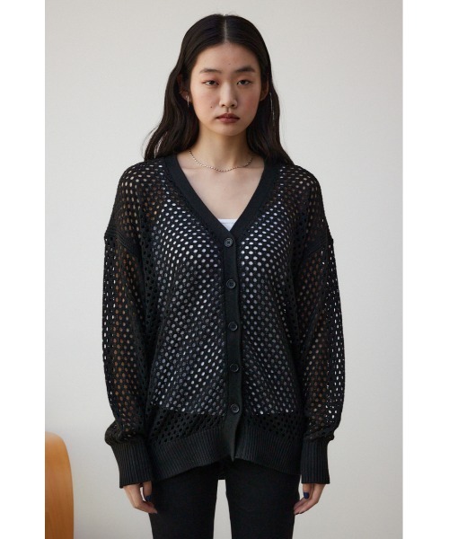 AZUL by moussy（アズールバイマウジー）の「メッシュカーデ（カーディガン/ボレロ・レディース・アイボリー/ブラック/ライトブルー/グレー・FREE）」の19枚目の写真