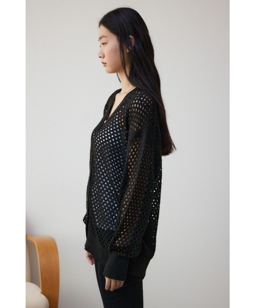 AZUL by moussy（アズールバイマウジー）の「メッシュカーデ（カーディガン/ボレロ・レディース・アイボリー/ブラック/ライトブルー/グレー・FREE）」の20枚目の写真