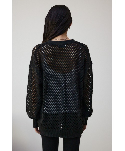 AZUL by moussy（アズールバイマウジー）の「メッシュカーデ（カーディガン/ボレロ・レディース・アイボリー/ブラック/ライトブルー/グレー・FREE）」の21枚目の写真