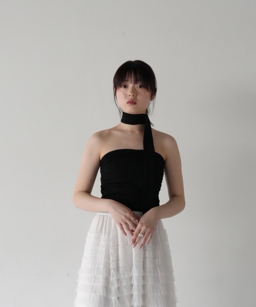 Uenui（ウニュイ）の「【ZOZO限定】リボン ビスチェ トップス チューブトップ ベアトップ（Tシャツ/カットソー・レディース・ブルー/ホワイト/ブラウン・FREE）」の22枚目の写真