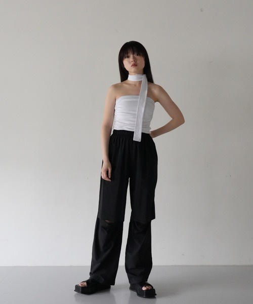 Uenui（ウニュイ）の「【ZOZO限定】リボン ビスチェ トップス チューブトップ ベアトップ（Tシャツ/カットソー・レディース・ブルー/ホワイト/ブラウン・FREE）」の16枚目の写真