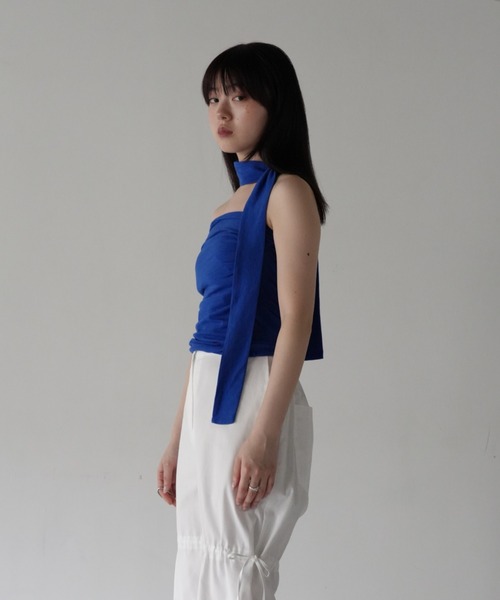 Uenui（ウニュイ）の「【ZOZO限定】リボン ビスチェ トップス チューブトップ ベアトップ（Tシャツ/カットソー・レディース・ブルー/ホワイト/ブラウン・FREE）」の10枚目の写真