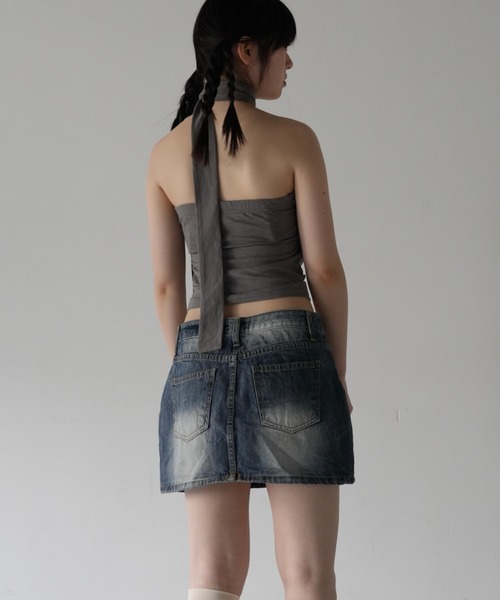 Uenui（ウニュイ）の「【ZOZO限定】リボン ビスチェ トップス チューブトップ ベアトップ（Tシャツ/カットソー・レディース・ブルー/ホワイト/ブラウン・FREE）」の13枚目の写真