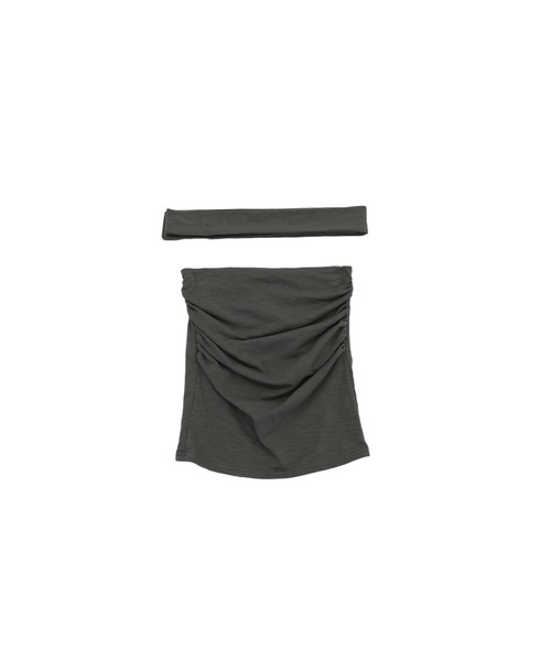 Uenui（ウニュイ）の「【ZOZO限定】リボン ビスチェ トップス チューブトップ ベアトップ（Tシャツ/カットソー・レディース・ブルー/ホワイト/ブラウン・FREE）」の6枚目の写真