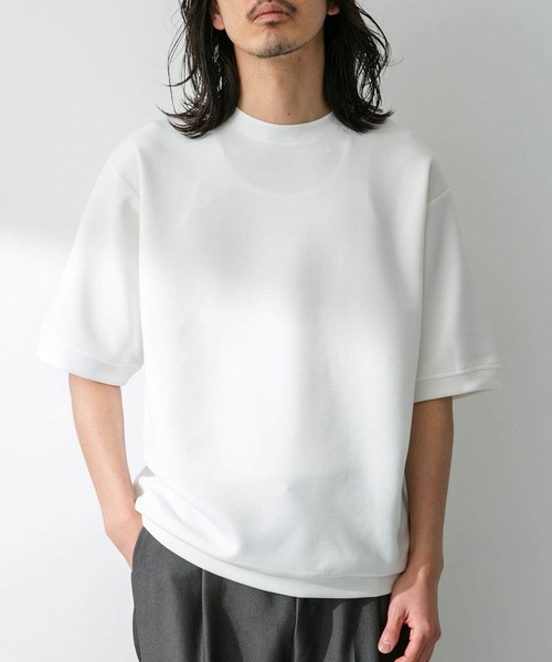 URBAN RESEARCH Sonny Label(アーバンリサーチサニーレーベル)の「シルキーダンボールニットTシャツ(Tシャツ/カットソー・メンズ・ホワイト/グリーン/ネイビー/イエロー/ライトブラウン/グレー/ブルー・MEDIUM/LARGE)」の18枚目の写真