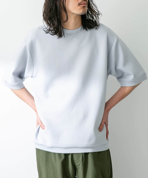 URBAN RESEARCH Sonny Label(アーバンリサーチサニーレーベル)の「シルキーダンボールニットTシャツ(Tシャツ/カットソー・メンズ・ホワイト/グリーン/ネイビー/イエロー/ライトブラウン/グレー/ブルー・MEDIUM/LARGE)」の10枚目の写真