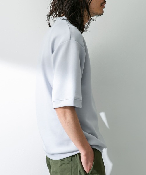 URBAN RESEARCH Sonny Label(アーバンリサーチサニーレーベル)の「シルキーダンボールニットTシャツ(Tシャツ/カットソー・メンズ・ホワイト/グリーン/ネイビー/イエロー/ライトブラウン/グレー/ブルー・MEDIUM/LARGE)」の11枚目の写真