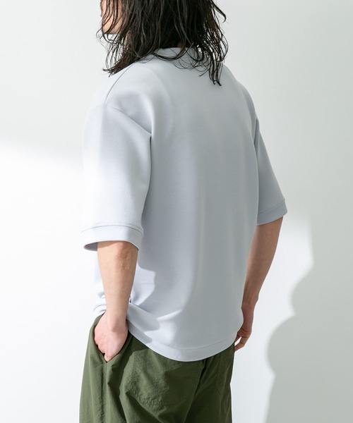 URBAN RESEARCH Sonny Label(アーバンリサーチサニーレーベル)の「シルキーダンボールニットTシャツ(Tシャツ/カットソー・メンズ・ホワイト/グリーン/ネイビー/イエロー/ライトブラウン/グレー/ブルー・MEDIUM/LARGE)」の12枚目の写真