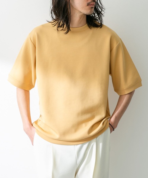 URBAN RESEARCH Sonny Label(アーバンリサーチサニーレーベル)の「シルキーダンボールニットTシャツ(Tシャツ/カットソー・メンズ・ホワイト/グリーン/ネイビー/イエロー/ライトブラウン/グレー/ブルー・MEDIUM/LARGE)」の8枚目の写真