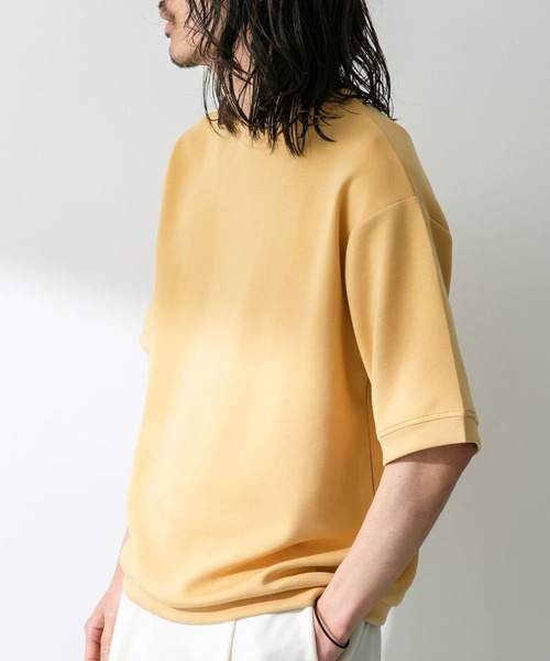 URBAN RESEARCH Sonny Label(アーバンリサーチサニーレーベル)の「シルキーダンボールニットTシャツ(Tシャツ/カットソー・メンズ・ホワイト/グリーン/ネイビー/イエロー/ライトブラウン/グレー/ブルー・MEDIUM/LARGE)」の9枚目の写真