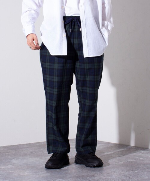 GLOSTER（グロスター）の「【GLOSTER/グロスター】GOODNESS イージーパンツ シェフパンツ (無地/チェック)（その他パンツ・メンズ・グリーン/グリーン系その他/キナリ/ベージュ/インディゴブルー/サックスブルー/ブラック・M/S/L）」の5枚目の写真