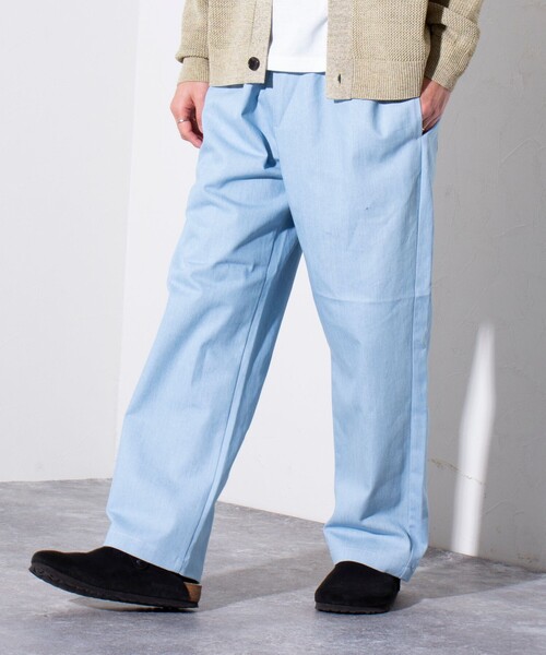 GLOSTER（グロスター）の「【GLOSTER/グロスター】GOODNESS イージーパンツ シェフパンツ (無地/チェック)（その他パンツ・メンズ・グリーン/グリーン系その他/キナリ/ベージュ/インディゴブルー/サックスブルー/ブラック・M/S/L）」の6枚目の写真