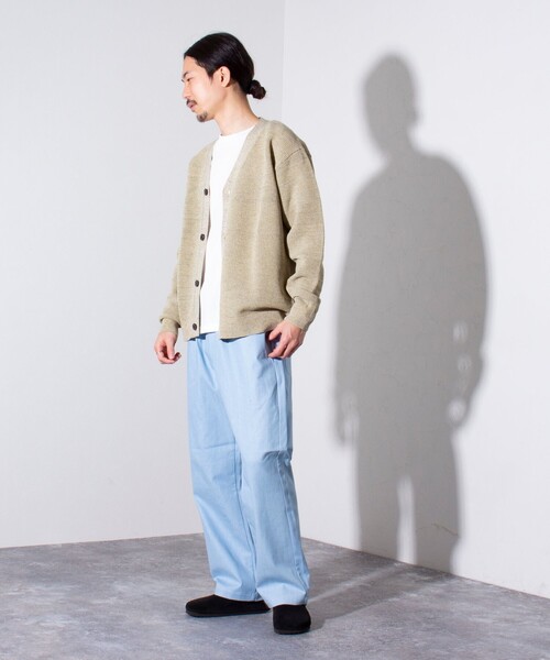 GLOSTER（グロスター）の「【GLOSTER/グロスター】GOODNESS イージーパンツ シェフパンツ (無地/チェック)（その他パンツ・メンズ・グリーン/グリーン系その他/キナリ/ベージュ/インディゴブルー/サックスブルー/ブラック・M/S/L）」の9枚目の写真