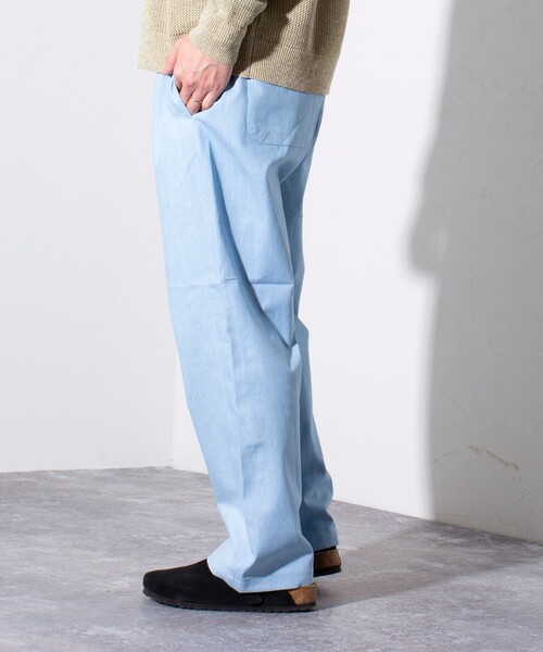 GLOSTER（グロスター）の「【GLOSTER/グロスター】GOODNESS イージーパンツ シェフパンツ (無地/チェック)（その他パンツ・メンズ・グリーン/グリーン系その他/キナリ/ベージュ/インディゴブルー/サックスブルー/ブラック・M/S/L）」の13枚目の写真