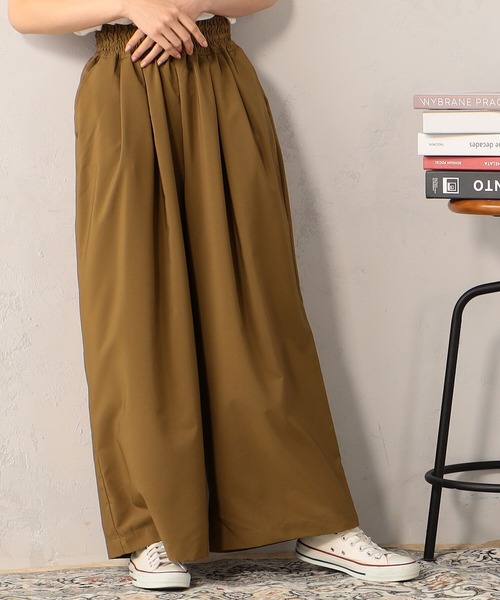 FOUND GOOD(ファウンドグッド)の「ウエストシャーリングワイドP(その他パンツ・レディース・ブラウン系3/ブラック/アイボリー・M/L/S)」の3枚目の写真